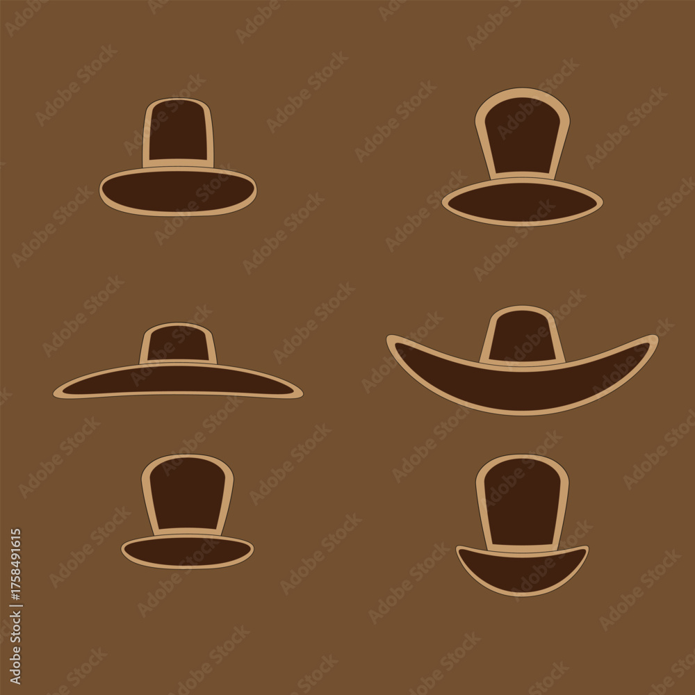Obraz premium Multiple hat designs