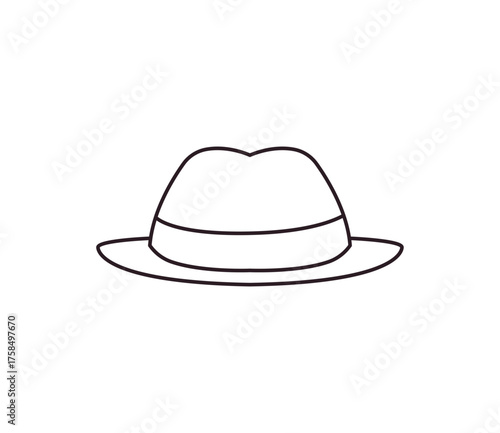 gentleman hat man men emoji symbol sign icon vector illustration isolated flat