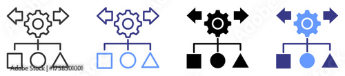 decision icon set multiple style