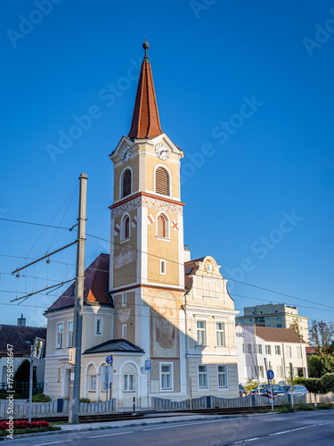 Photography old town hall in Wiener Neudorf, Lower Austria