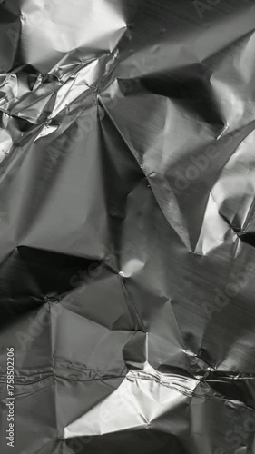 crumpled aluminum foil texture. background
