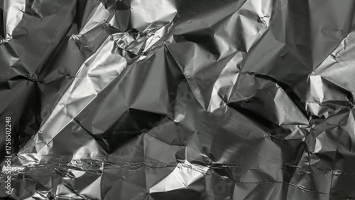 crumpled aluminum foil texture. background