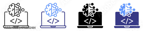 software engineering icon set multiple style