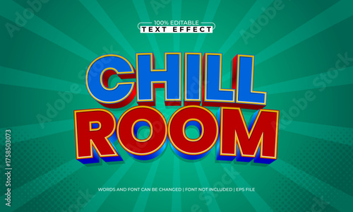 chill room editable text effect