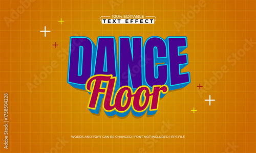 dance floor editable text effect