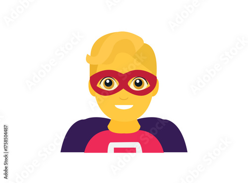 superhero man men male super hero mask masked vigilante emoji symbol sign icon vector illustration isolated flat