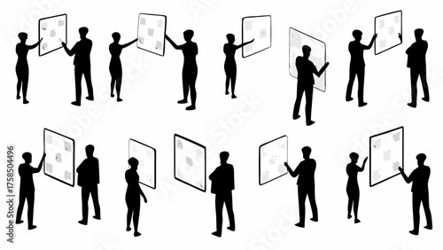 Dynamic collaborative planning session with diverse team brainstorming innovative ideas on screen