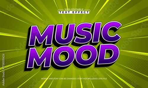 music mood editable text effect