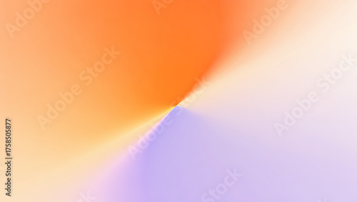 Sharp Diagonal Divide Between Orange And Light Purple Gradient abstract background isolated on a transparent background