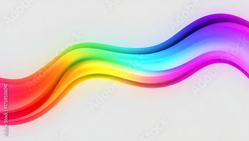 Rainbow Color Wave Abstract Design on White Background graphic isolated on a transparent background