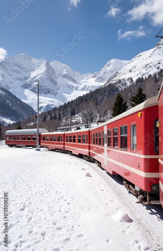 train in the mountains