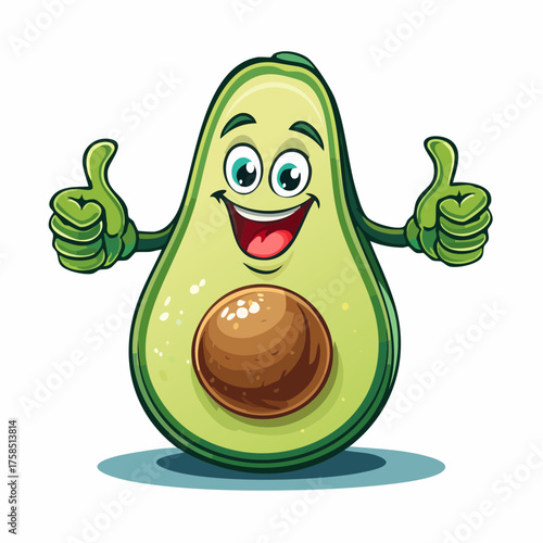 Lustige Avocado Daumen hoch