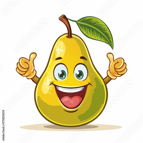 Lustige Birne Daumen hoch