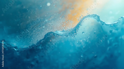 Abstract Macro Photograph Captures the Dynamic Beauty of Water Droplets and Waves