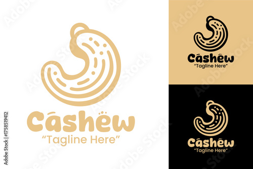 Premium Cashew Logo Modern Eco-Friendly Brand