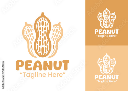 Peanut Logo Modern Organic Nut Brand Design