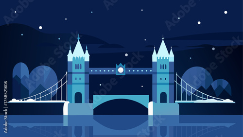 Tower bridge in london at the night time