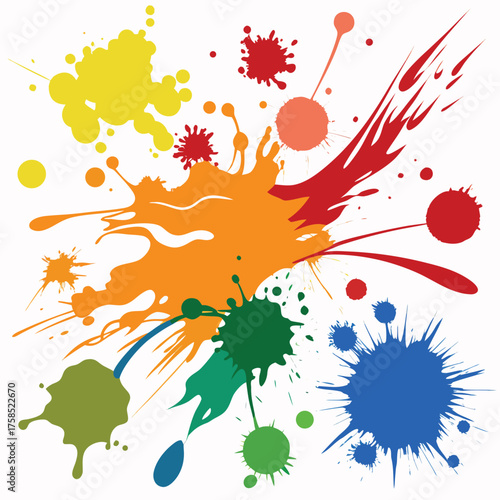abstract splash and brush stroke silhouettes.eps