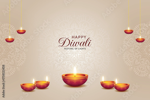 Diwali light Minimalist luxury beige color