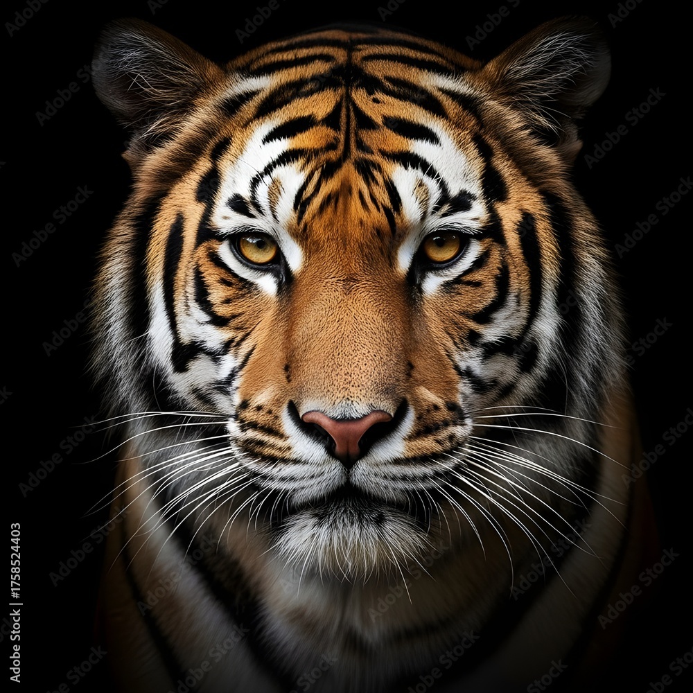 Fototapeta premium portrait of a bengal tiger best moment