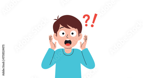 An astonished young person with wide eyes and an open mouth displays a look of pure shock and disbelief, expressing surprise.