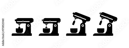 stand mixer icon vector illustration. stand mixer icon in black style.