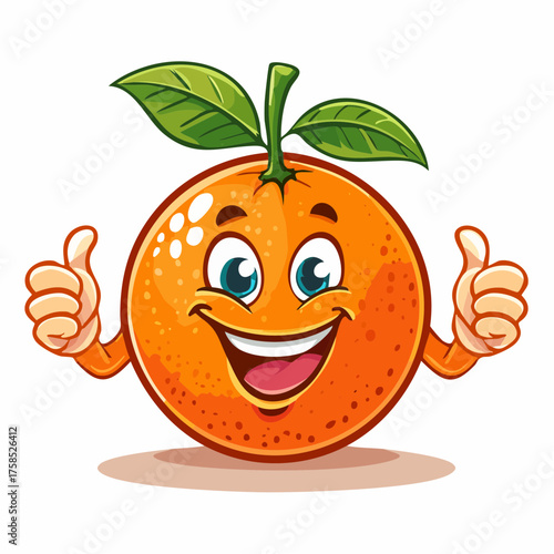 Lustige Orange Daumen hoch