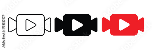 Video camera icons. Video camera vector icon. Camera Icons. 
