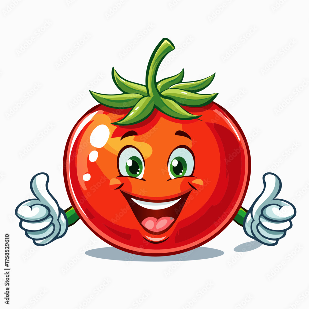 Obraz premium Lustige Tomate Daumen hoch