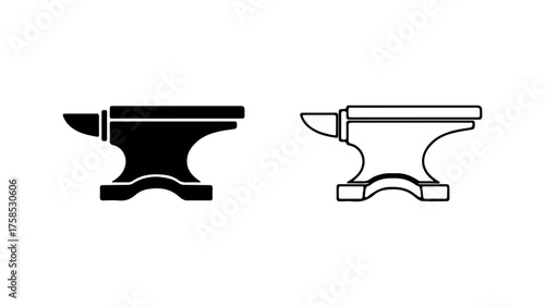 Anvil icon set with transparent background