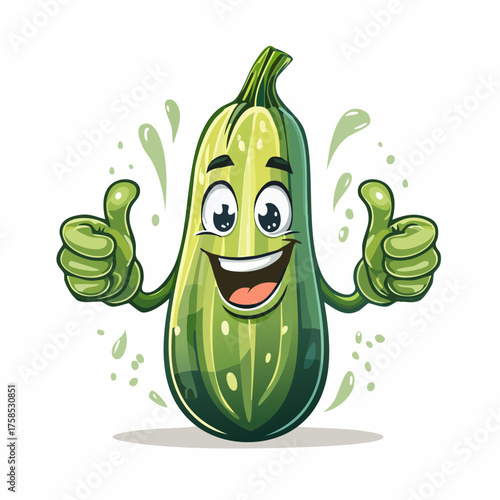 Lustige Zucchini Daumen hoch
