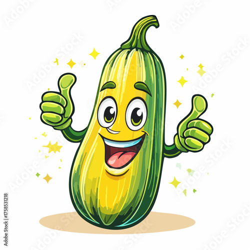 Lustige Zucchini Daumen hoch