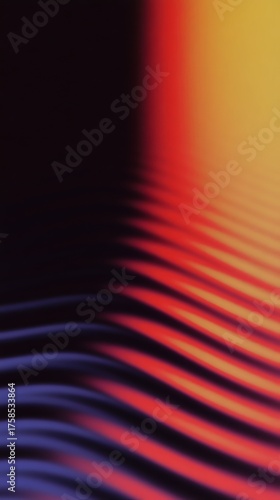 Abstract wavy lines with gradient illumination create a sense of depth and movement.