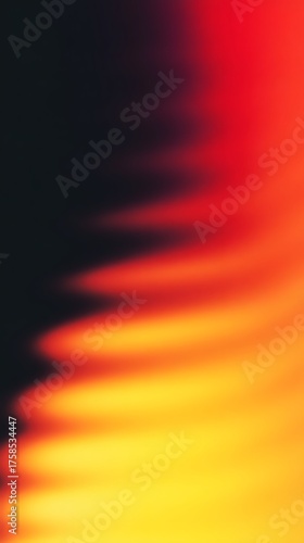 Fiery orange and red abstract streaks blend into dark.