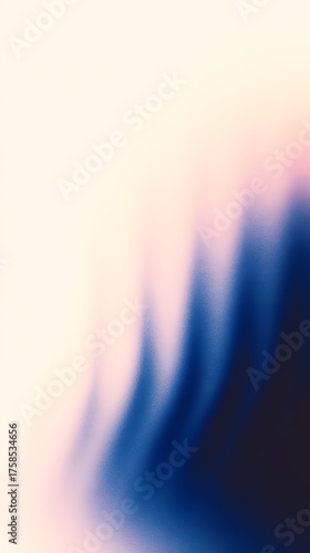 Soft pastel and blue abstract light streaks create a dreamy backdrop.