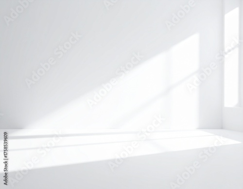 Wallpaper Mural Abstract white studio background for product presentation. Empty room with shadows  Torontodigital.ca