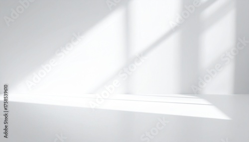 Wallpaper Mural Abstract white studio background for product presentation. Empty room with shadows  Torontodigital.ca