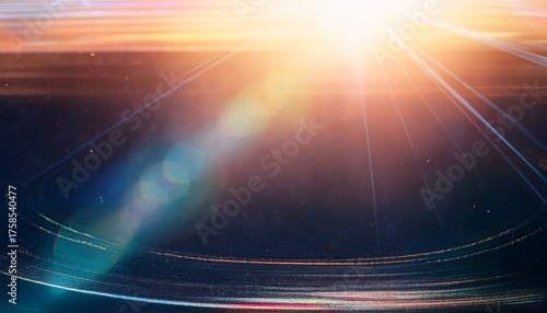 Background Of Retro Film Overly Image With Scratch Dust And Light Leaks Lens Flare Holographic Effect Background