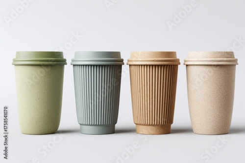 Wallpaper Mural Reusable eco-friendly travel coffee cups promoting sustainability Torontodigital.ca