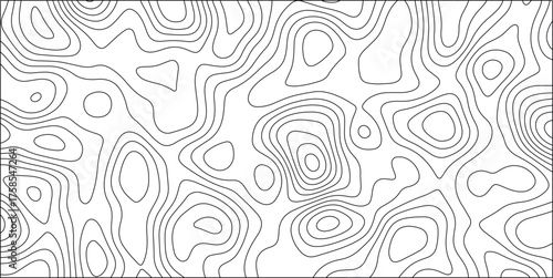 Black and white topographic map contour lines creating an abstract organic pattern resembling hills and valleys with a scientific or geological feel