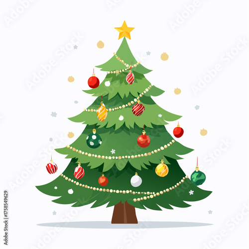 Christmas tree vector illustration