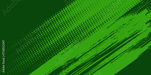 Vector green sporty background template vector with shiny lines and lights. Green background with strong pattern design expert