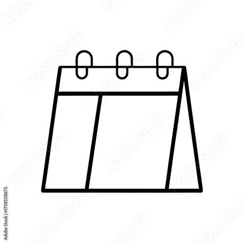 Simple line drawing of a calendar on transparent background