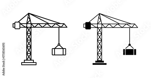 Construction site crane icon