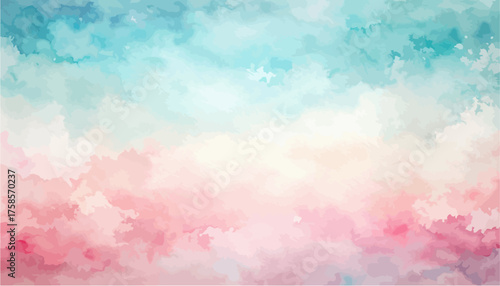 Soft watercolor cloud background in pastel pink and blue with a gentle ethereal gradient effect