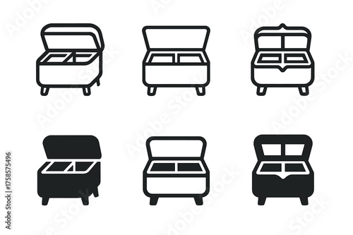 Ottoman Storage Logos. Using storage ottomans for hidden clothing storage. Set Logo of Using storage ottomans for hidden clothing storage: Ottoman with