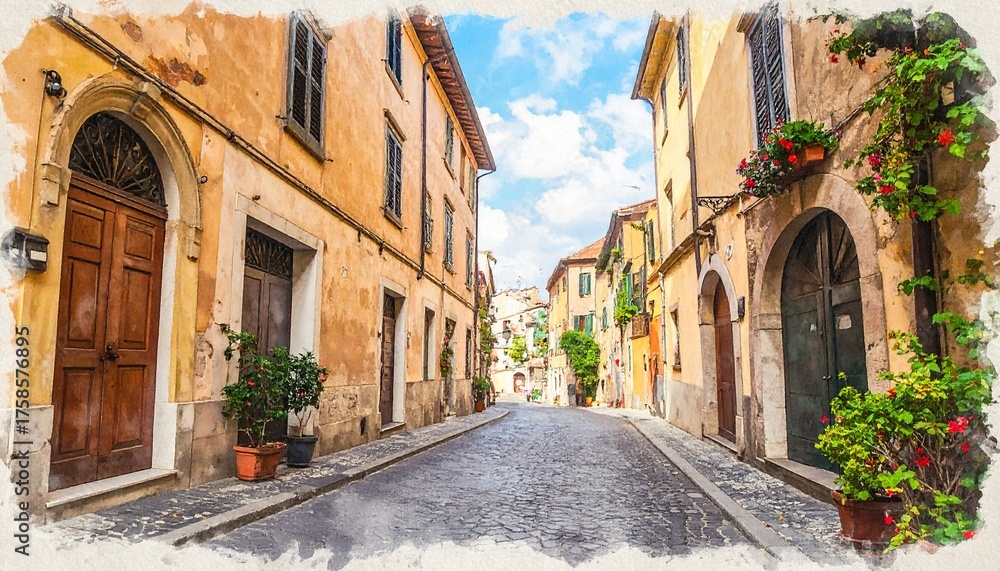 Obraz premium street in the old town of jerusalem