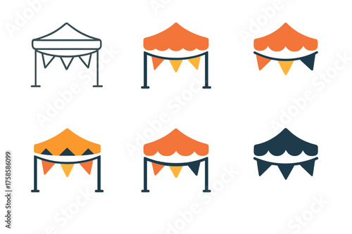 Festival Logo Variations. Community celebrations (local festivals, public events). Set Logo of Community celebrations (local festivals, public events): Street