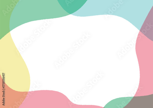 ふわふわ雰囲気のかわいいカラフル装飾フレーム