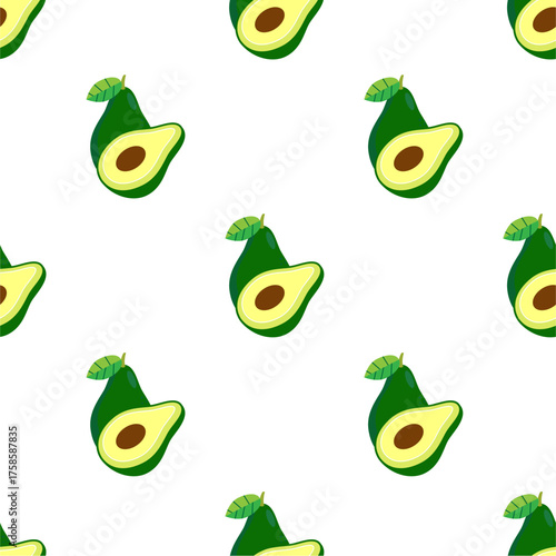 Avocado pattern geometric seamless. fresh avocados pattern.